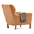 Luxury Leather Lounge Armchair 3D model small image 3