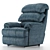 Comfy Recliner Sofa: Single Seater 3D model small image 1