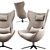 B&B Italia Metropolitan Armchair 3D model small image 3