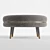 Plush Mid-Century Blake Ottoman 3D model small image 2