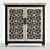 Aged White Mahogany 2-Door Cabinet 3D model small image 3