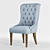 Slate Blue Wing Chair 3D model small image 1