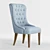 Slate Blue Wing Chair 3D model small image 2