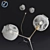 Golden Branching Bubble Floor Lamp 3D model small image 3