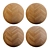 Teak Chevron Wood Tile 3D model small image 2