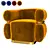 Sleek Malibu Armchair: Modern Elegance by Dooq 3D model small image 2