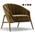 Elegant Cassia Armchair: Stylish Comfort for Every Space 3D model small image 1