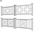 Modern Terrace Handrail Set 3D model small image 2