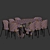 Modern 5-Piece Dining Set 3D model small image 6