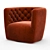 Hanover Swivel Chair: Stylish and Versatile Seating Option 3D model small image 1