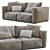 Elegant Poliform SHANGAI Sofa 3D model small image 3