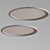 Sleek Round Ceiling Light 3D model small image 3