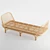 Boho-Chic Rattan Daybed 3D model small image 1