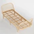 Boho-Chic Rattan Daybed 3D model small image 2