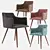 Monarch Velvet Metal Chair: Stylish & Comfortable 3D model small image 1