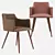 Monarch Velvet Metal Chair: Stylish & Comfortable 3D model small image 3