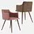Monarch Velvet Metal Chair: Stylish & Comfortable 3D model small image 4