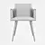 Monarch Velvet Metal Chair: Stylish & Comfortable 3D model small image 6