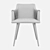 Monarch Velvet Metal Chair: Stylish & Comfortable 3D model small image 16
