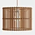 Boho Rattan Drum Lamp Shade 3D model small image 1