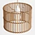 Boho Rattan Drum Lamp Shade 3D model small image 3