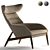 Beatrix Armchair: Dual-Tone Elegance 3D model small image 6