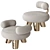 Elegant Tomyris Chair & Athena Ottoman 3D model small image 1