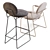 Baxter Gemma: Modern Metal Dining Chair & Bar Stool 3D model small image 2
