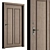 Rustic Charm: Wooden Front Door Set 3D model small image 3