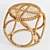 Caroline Rattan Stool: Geometric Woven Seat 3D model small image 2