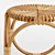 Caroline Rattan Stool: Geometric Woven Seat 3D model small image 3