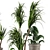 Rustic Concrete Pot with Indoor Plants - Set 97 3D model small image 5