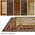 Luxurious Dovlet House Carpets - Set of 5 (Part 691) 3D model small image 1