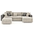 Modern L-Shaped Sofa Set 3D model small image 2