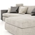 Modern L-Shaped Sofa Set 3D model small image 9