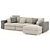 Modern L-Shaped Sofa Set 3D model small image 11