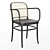 Sleek Black Stain Hoffmann Chair 3D model small image 2