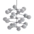 RIO 20-LIGHT Iridescent Chandelier 3D model small image 2