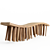 Sleek Centipede Bench 3D model small image 4