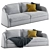 Flexform Alfred Sofa: Modern Elegance for Your Space 3D model small image 1