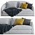 Flexform Alfred Sofa: Modern Elegance for Your Space 3D model small image 3