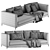 Elegant Minotti Allen Sofa: Stylish Comfort for Your Home 3D model small image 1
