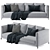 Elegant Minotti Allen Sofa: Stylish Comfort for Your Home 3D model small image 3