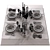 Elegant 2015 Dining Table Set 3D model small image 6