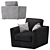 Sleek and Stylish Winston Armchairs 3D model small image 2