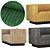 Emerald Conjure Channel Tufted Velvet Sofa 3D model small image 4