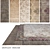 Luxury Silk and Wool Carpets Set 3D model small image 1