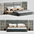 Cassina L60 BIO-MBO Bed: Organic Comfort 3D model small image 1