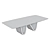 Sleek Kronco Sam - Ceramic Dining Table 3D model small image 2