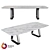 Sleek Canoma Ceramic Dining Table+100 Options 3D model small image 1